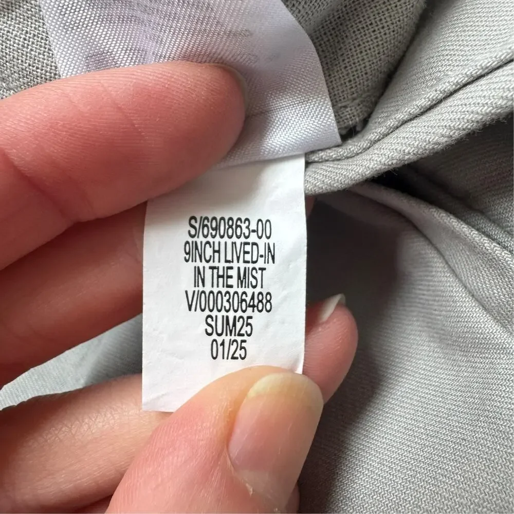 NEW Banana Republic Factory Lived-In 9” Short In the Mist Grey